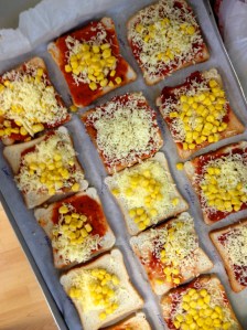 We made mini pizzas one day. Corn is a common topping here, and I must say, it works surprisingly well.